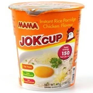 MAMA JOK CUP Instant Cup Rice Porridge Soup - Chicken, Pork, Seafood  Flavour 45g